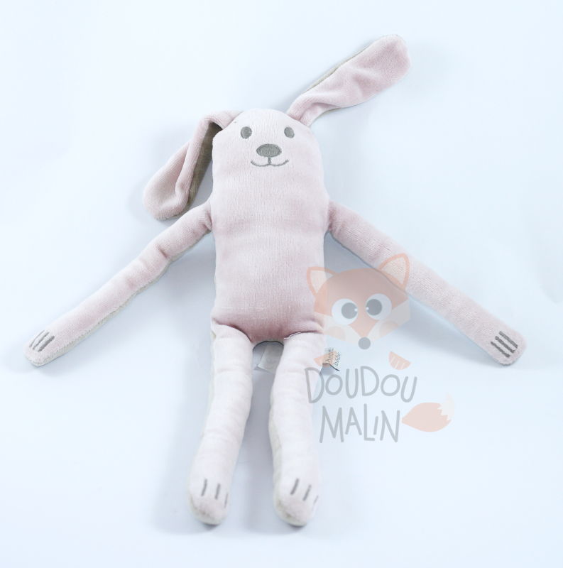 Dpam baby comforter rabbit pink brown long legs 